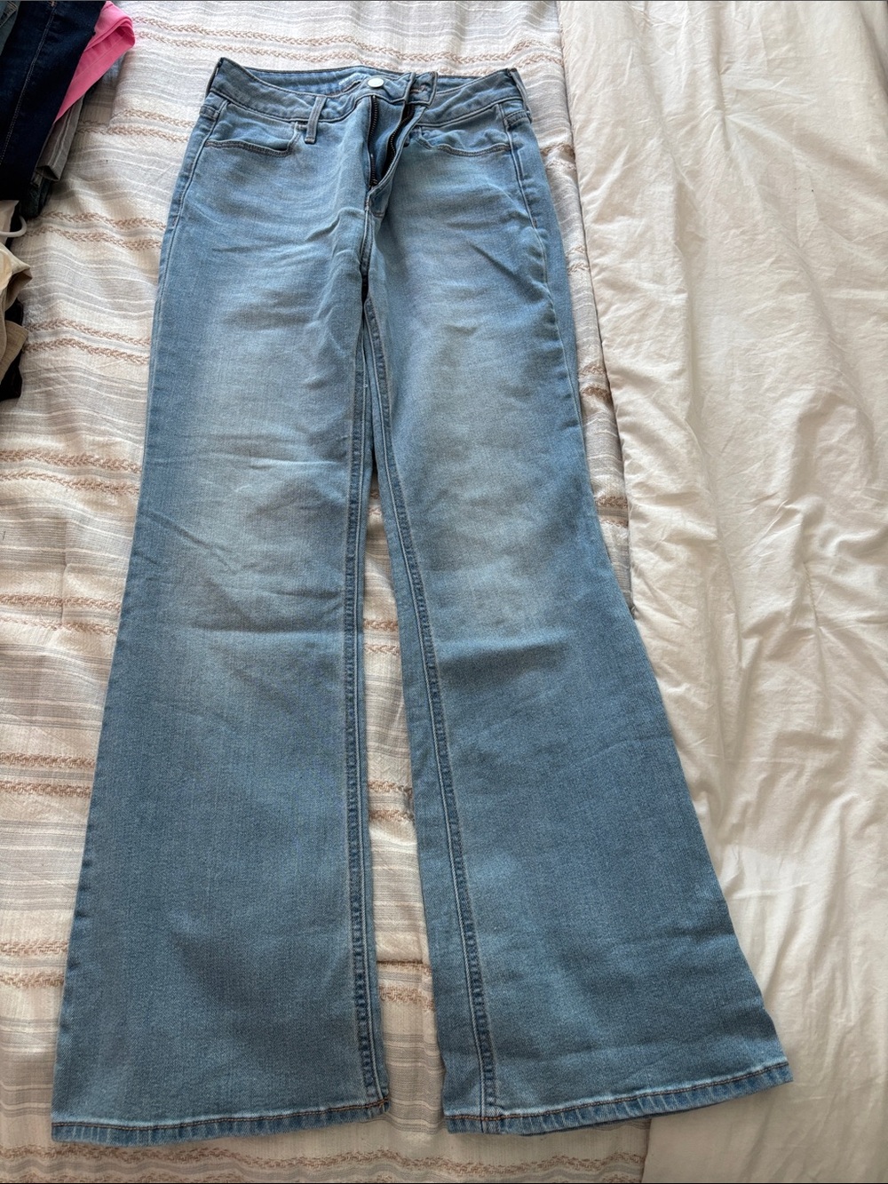 Old Navy Light Blue Flare Jeans - Wide Leg Denim